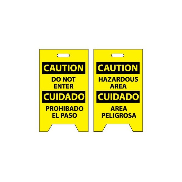 Floor Sign - Caution Do Not Enter Cuidado Pohibado El Paso